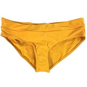 Prana Womens Mustard Yellow ECONYL UPF 50+ Bikini Bottoms Small NWT